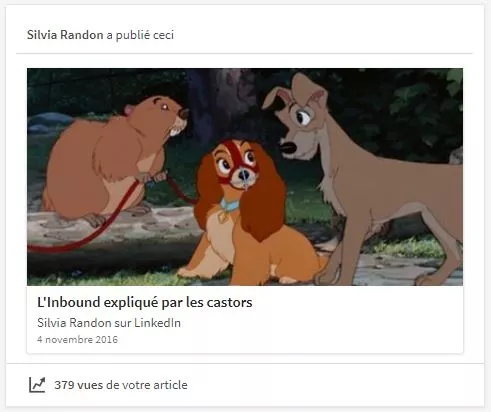 L'Inbound expliqué par les castors article LinkedIn